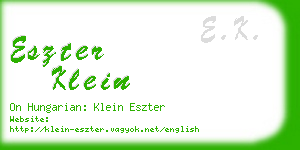 eszter klein business card